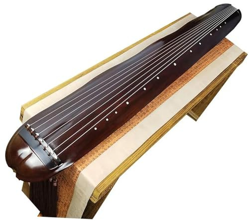 Beginner guqin Chinese Guqin Banana Leaf Type Centuries-old Fir Wood Zither Lacquer Antler Cream Zither(2)