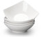 TuYines Set di 4 ciotole per insalata, in porcellana, colore bianco, piatto per spaghetti, ciotola per cereali, ciotola per insalate, zuppe, antipasti, frutta