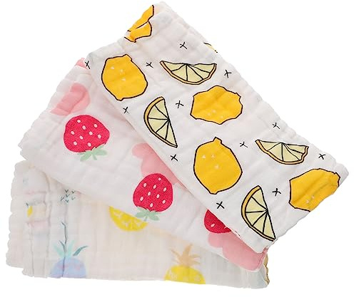 KOCKSHION 3piezas Toalla Bebe Personalizada Toallas Infantiles Paños De Muselina Para Eructar Facial