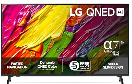 LG 65 QNED 70 4K TV (2025) – QNED-teknologi, Smart TV, HDR, Dolby Atmos, 3 HDMI, WiFi, Bluetooth, 3 års garanti