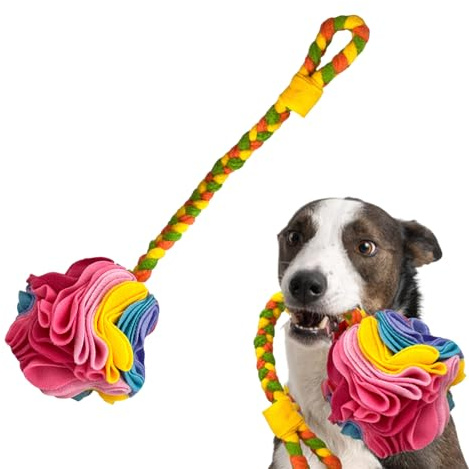 Zopoee Palla da fiuto | Divertente giocattolo di alimentazione per l'alimentazione lenta, liball per cani | Ripugnazione contro la noia e la stimolazione mentale dei cuccioli
