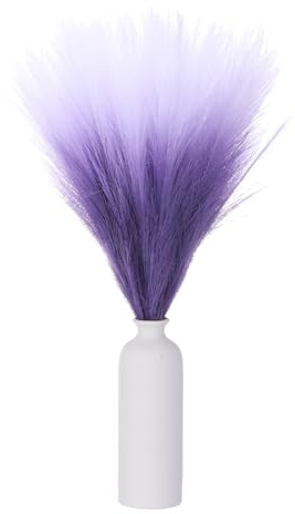 Kvartsman 6 st konst pampasgräs 45 cm fluffig pampasgräs dekoration blomma dekoration för hem bröllopsdekoration lila förlopp