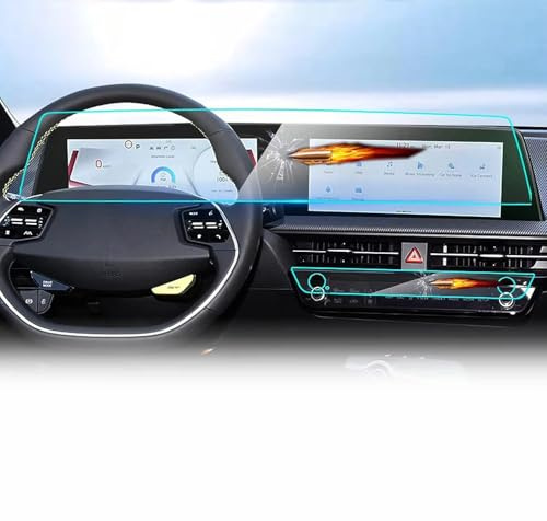 Coonig Juego De 2 Protectores Pantalla TPU Para KIA EV6 2022 2023, Láminas Para Navegación GPS Y Salpicadero Coche, Accesorios Interiores protector pantalla navegación