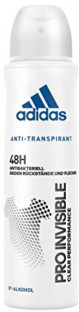 adidas Pro Invisible 48H Anti Transpirant da donna, deodorante spray fino a 48 ore di protezione contro odori corporei, umidità e residui, con formula anti-macchia, 150 ml