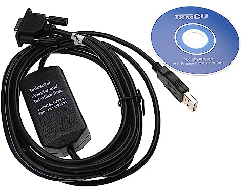 vhbw Programmierkabel RS-232 kompatibel mit AB-SLC 5/03 5/04 5/05 Computer & Peripheriegeräte - Seriell Adapter mit Treiber CD, 300 cm, Schwarz