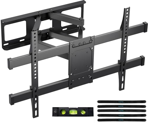 suptek Support Mural TV, Support TV Mural Orientable et Inclinable pour TV Plat et Incurvé LCD LED 32-84 Pouces, Robuste Bras Television Mural jusqu'à 60KG,Accroche TV Mural Max. VESA 600x400mm MA01A