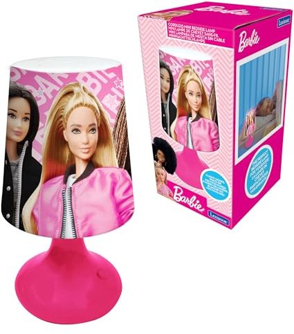 Lexibook, Barbie, Mini lampada da comodino a batteria e luce notturna, rosa, MLT10BB
