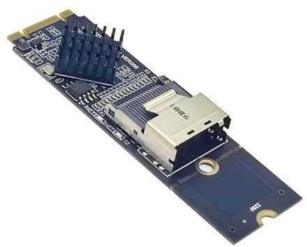 Generic M.2 NVMe to Mini SAS 36 Pin SFF-8087 SATA 3.0 Expansion Card Controller Adapter Card Plug And Play M.2 Key-m Key-b PCB Board, no Cable