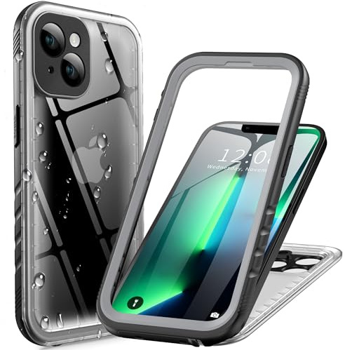 Cozycase Coque Top Antichoc IP68 Etanche pour iPhone 13 Mini Militaire 360 Intégrale Anti Choc Chute Poussière Eau Protection Ecran Incassable Étui Double Chantier Waterproof Case