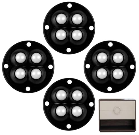 Roues de meubles – Roulettes auto-adhésives, 4 rouleaux pour appareils électroménagers | Petites roues de meubles pour poubelle, boîte de rangement, accessoires de quincaillerie domestique