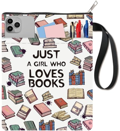 CRASPIRE Custodia Protettiva per Libri da 11 x 8.6 Pollice con Custodia Extra e Cerniera Tasca Avvolgente in Tessuto Lavabile Colorato Bifacciale per Quaderni con Copertina Rigida Regalo