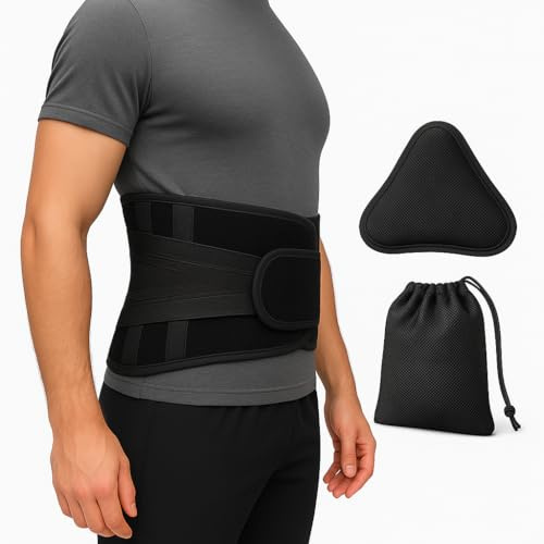 FitFours Fajas Lumbar (XXL) –Faja lumbar hombre y faja lumbar hombre mujer con diseño ergonómico, compresión personalizada y tejido respirable, dispositivo de soporte lumbar adicional (XXL)
