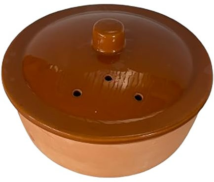 Pentola per il Pane in Terracotta 24 cm – Cottura Naturale nel Forno – Artigianale e Fatta a Mano in Italia – Ideale per Pane, Focacce e Lievitati