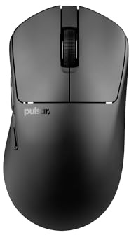 Pulsar Gaming Gears X3 Crazylight Kabellose Gaming-Maus, Ultraleicht, 43 g, Hybrid-ergonomisch, optischer Schalter, 32000 DPI, 750 IPS, XS-1-Sensor, 8K-kompatibel (Jet Black)