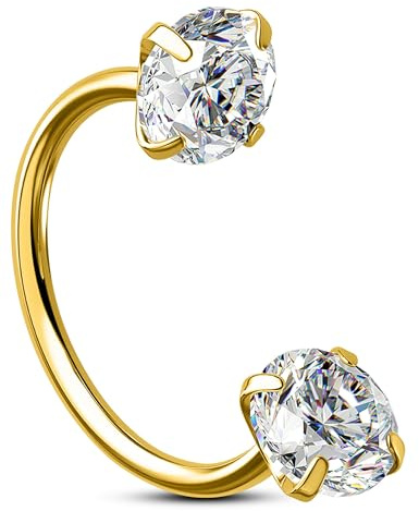 OUFER Kroppspiercing hästsko näsring: 22 G 0,6 mm trådlös näsborre piercing ring smycken 316L kirurgiskt stål helix tragus septum ögonbryn läpp labret broskörhänge, 7mm