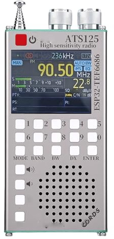 Luocute Radio FM, Radio avec Puce Automobile, écran Tactile LCD 2,4 Pouces, Clavier Numérique, 2500 MAh avec écran RDS et Haut-Parleur, pour Voiture et Usage Domestique