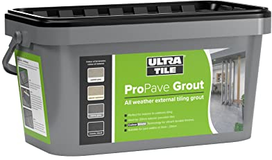 UltraTile External Tile Grout | Outdoor Tiles Paving Slabs Concrete Flags | Cosmic Black | All Weather Grout | 15KG