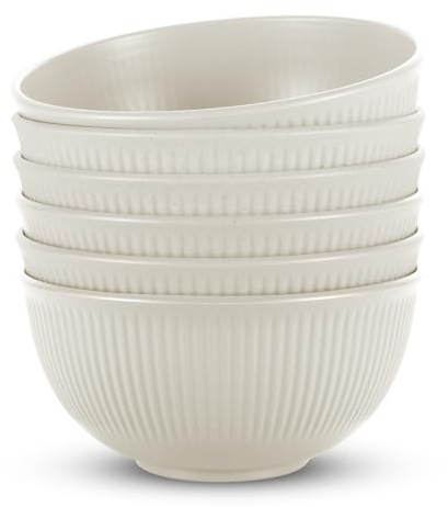 Dyserbuy 6Pcs Unbreakable Cereal Bowls, 655ml Lightweight Bowl Set, Reusable Plastic Bowls for Party, Picnics, Camping, Breakfast, Salad, Pasta, Soup, Noodles, Snack, Dishwasher & Microwave Safe