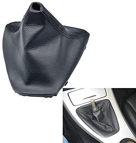 Cakievro Cuffia soffietto per leva del cambio - compatibile con bmw E90 E91 E92 E93- colore: nero - in pelle sintetica