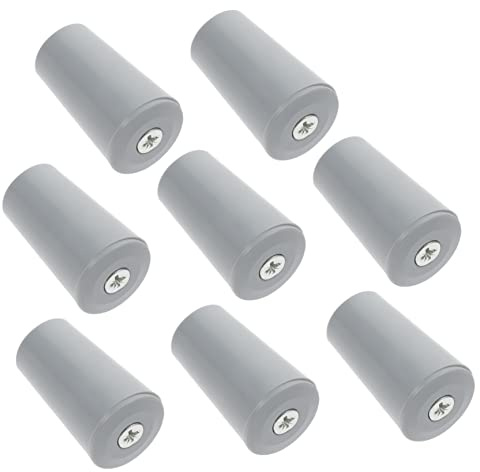 DOITOOL Lot De 8 Butées De Volet Roulant en Plastique Gris Pièces De Réparation De Volets Roulants Fixations Solide pour Fenêtres Amortisseurs Accessoire De Rénovation Maison