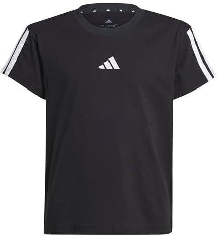 adidas Niñas Essentials Shirt, Black/White, 11-12 Years