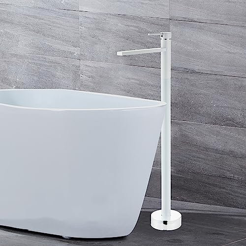 Robinetterie de Baignoire sur Pied, mitigeur monocommande pour Baignoire-Douche sur Pied, Robinet de Baignoire sur Pied en Laiton, Eau Chaude et Froide, mitigeur de Salle de Bain,
