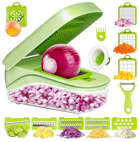 Zhiwei 17 in 1 Gemüseschneider, Gemüse Kartoffelsalat Nahrungsmittel Chopper, Multifunktionale Gemüse Schneider, Praktische Küchenwerkzeuge.