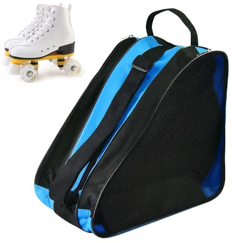 Roller Skate Bag, Unisex Ice Skate Bag with Adjustable Shoulder Strap, Roller Skate Carry Bag, Oxford Cloth Skating Accessories for Women Men Adults