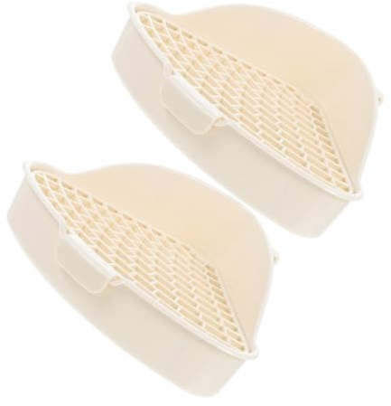 UPKOCH 2 Vasini per Animali in Plastica Toilette per Conigli e Porcellini Dindia con Rimovibile e Base Filtrante Vaschetta Toilette per Criceti e Roditori Design Minimalista e