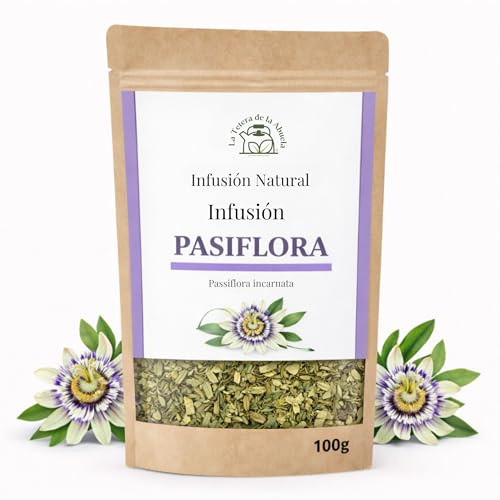 INFUSIÓN RELAJANTE DE PASIFLORA 100 g – Infusión Natural y Suave para Dormir y Relajarse – Passiflora incarnata a Granel – La Tetera de la Abuela