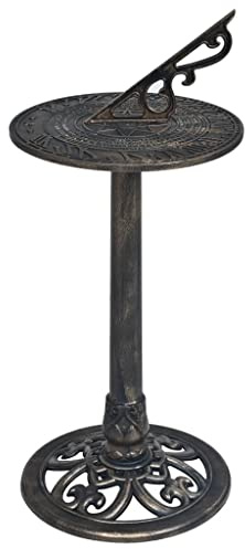 Sophrelle Reloj Solar de plástico Color Bronce 35,5x82 cm Oro,48225