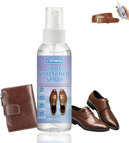 Espray de Estiramiento, Spray Ante Zapatos, Suavizante de Zapatos de Cuero | 100ml Spray Dilatador Zapatos, Shoe Stretcher, Suaviza y Estira Zapatos y Botas de Cuero,Transparente,Alivia el Dolor de Pies