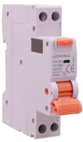 Interruttore Magnetotermico Differenziale Tipo A-SI, Curva C 6A, RCBO Super Immunizzato, 1P+N 6kA 30mA 220V, Slim Da 1 Modulo DIN, Serie GYR10N