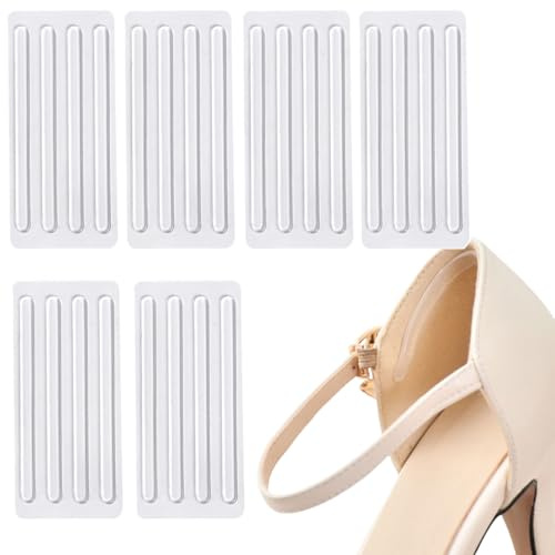 6 Feuilles (24PCS) Effacer Silicone Adhésif Mince Bande Anti-usure Pied arrière autocollants Haute Talon Chaussures Coussin Soins Pour Femmes Lady Filles