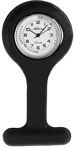 Adrina Unisex – Uhr Krankenschwesteruhr Silikon Ansteckuhr Analog Quarz 4100006-004