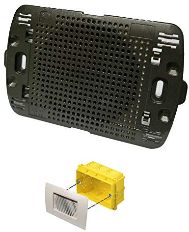 Diffusore audio sonoro da incasso per scatola cassetta 503 a parete altoparlante nero placca living light incluso LN4703 per amplificatore
