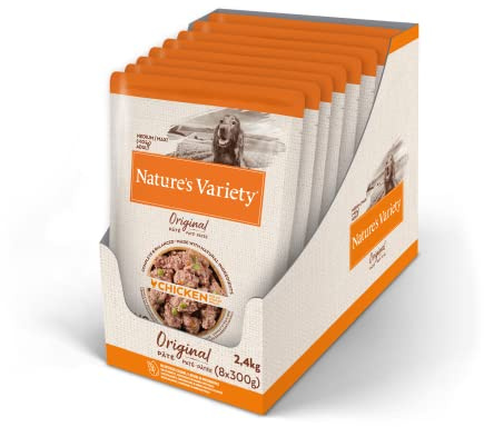 Nature's Variety Original No Grain - Pâtés pour chiens adultes avec poulet - Boîte 8 x 300 g