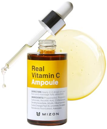 [MIZON] REAL VITAMIN C AMPOULE (30ml) Koreanische Hautpflege – Regenerierendes Vitamin C Serum mit 19% reinem Vitamin C – Teintkorrektur – Ernährung und Flüssigkeitszufuhr