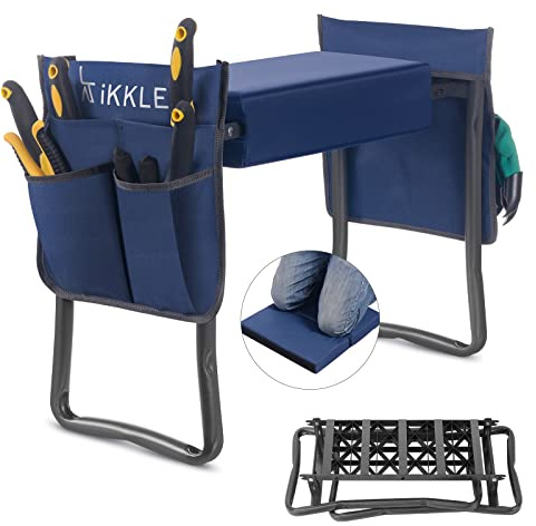 Sunix Garden Kneeler Seat and Bench Heavy Duty-Hold 330lbs-150kg,Folding Gardening Stool Upgrade Thicker & Wider Soft Detachable Kneeling Pad, Gardening Kneeler & Stool, Garden Gift for Women & Men