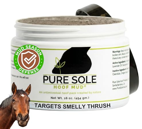 Pure Sole Hoof Mud for Horses | Hoof Care Clay | Smooth, Creamy Clay | Easy to Spread | Farrier Recommended | Made in USA - 16 oz