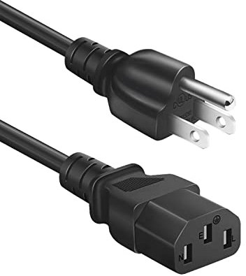 Computer PC Power Cord for Dell OptiPlex Alienware XPS HP Elite Pavilion Envy Acer IdeaCentre MSI iMac Tower Desktop All in One Gaming AIO, Universal 3 Prong Cable 6 Ft