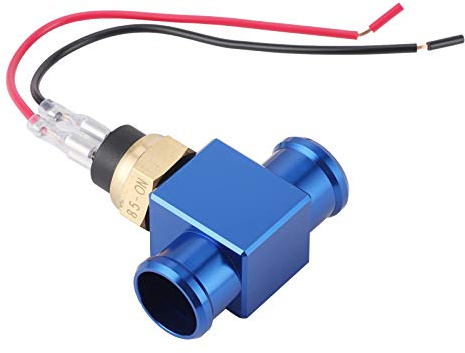 Sensor de Temperatura del Ventilador del Refrigerante del Radiador del Interruptor de Temperatura del Agua del Termostato para Motocicleta ATV Vehículo Todoterreno (Azul)