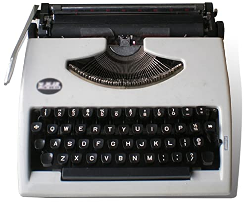 Tragbare Manuelle Schreibmaschine,Vintage Schreibmaschine,Alte Maschinen-Schreibmaschine,Flexible Tasten Klare Handschrift - Literarische Retro-Sammlung Geschenk,White