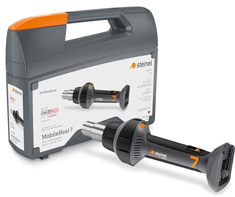 Steinel Akku-Heißluftpistole MobileHeat MH 7, für Bosch AMPShare 18 V System, Profi-Heißluftgebläse, 4 Sek. Aufheizzeit, 150 – 550 °C, 200 l/min (ohne Akku)