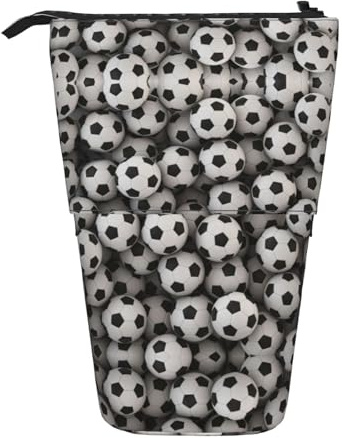 WURTON Federmäppchen mit Fußball-Meeresmotiv, Teleskop-Etui, vielseitige Aufbewahrungstasche, Büro und Erwachsene, als Geschenk