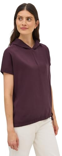 CECIL Damen 3227256 Materialmix Kapuzenshirt, Mulberry red, L