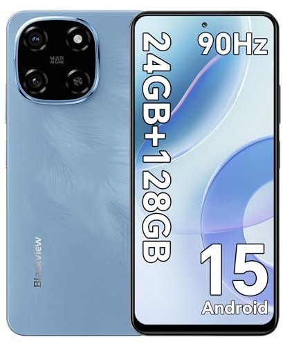 Blackview Color 6 Android 15 Telefonos Moviles, 24GB+128GB/2TB TF, MTK G81 Octa Core 2.0GHz,6,67 Super PD 50MP,4G Dual SIM Móvil, Face ID/Fingerprint/OTG/GPS/Funda de Smartphone