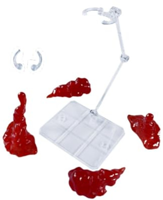 harayaa Modello Fumo Realistico Base Stand Elementi Scenici Assemblabili Prop PP per Bambole Movibili Adatto a Esposizione di Collezioni creatività Arti, Rosso