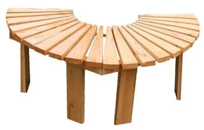 Genérico Banco De Árbol Envolvente, Bancos Curvos De Madera, Asiento Semicircular De Superficie Lisa, For Patio, Terraza, Jardín(Color 1)