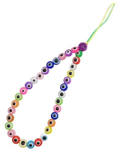 TMTGTS pärlor mobiltelefonkedja nyckelring onda ögat halsrem onda ögon mobilhänge mobiltelefon nyckelband armband mobiltelefonrem handrem telefonkedja för mobiltelefoner USB-enheter nyckelkort
